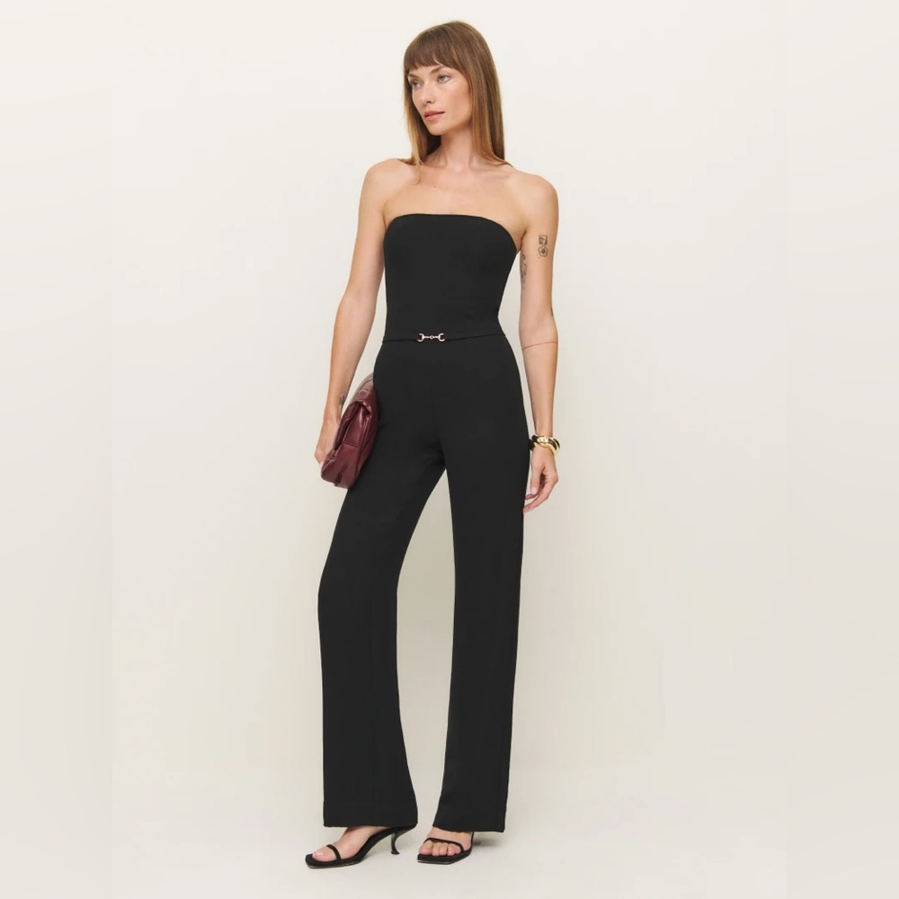 Reformation Simone Jumpsuit Black - Size 2